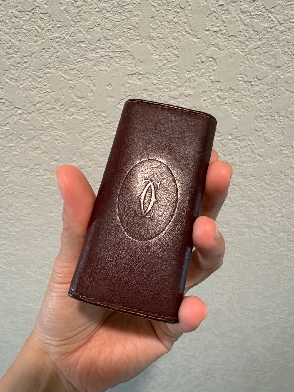 Cartier Burgundy Leather Key Holder